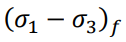 Principal Stress Difference at Failure