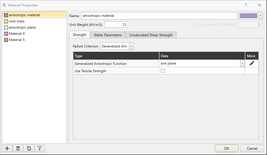 Material Properties Dialog