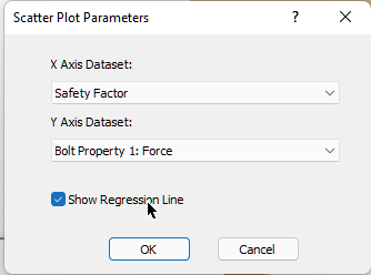 Scatter Plot Parameters Scatter Plot Parameters dialog